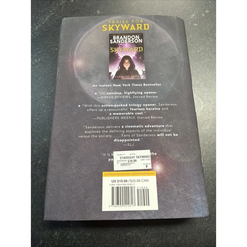 Starsight by Brandon Sanderson (2019, Hardcover)